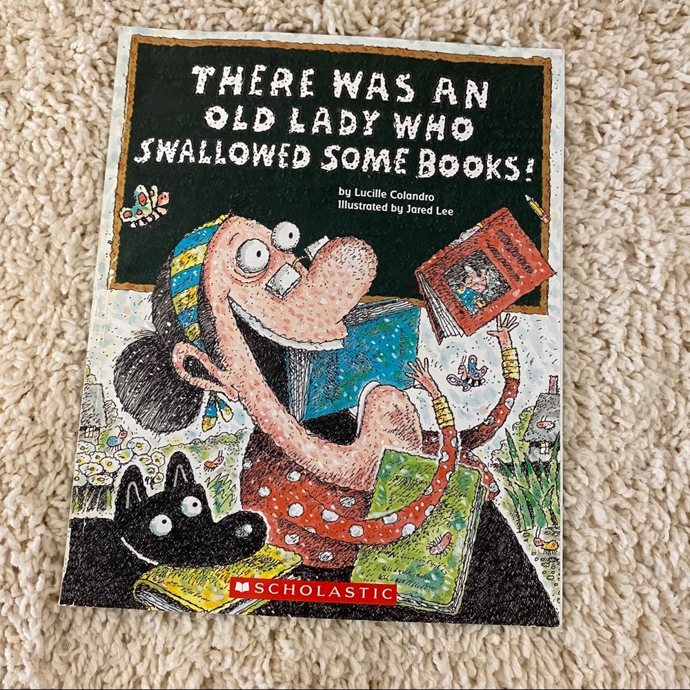 There was an old lady who swallowed some books!